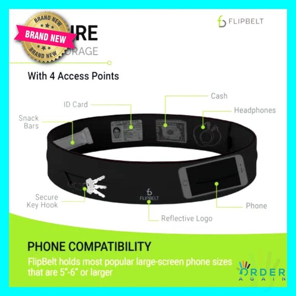 Classic Running Waist Belt Unisex Fitness Essential Moisture Wicking Secure main image 5
